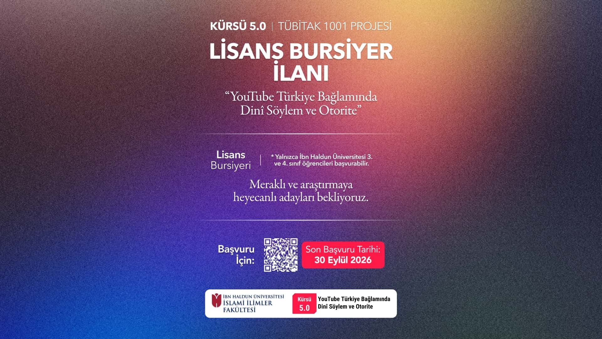 TÜBİTAK 1001 Projesi için Bursiyer ve Araştırmacı Alınacaktır